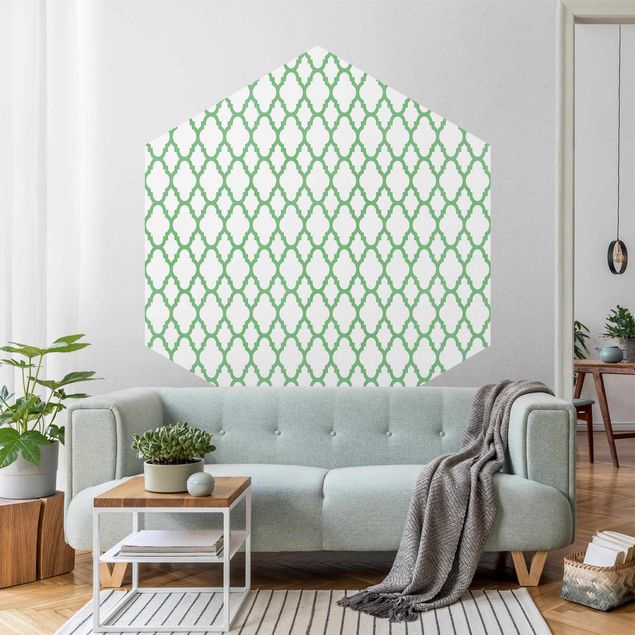 Papel de parede padrões Moroccan Honeycomb Line Pattern