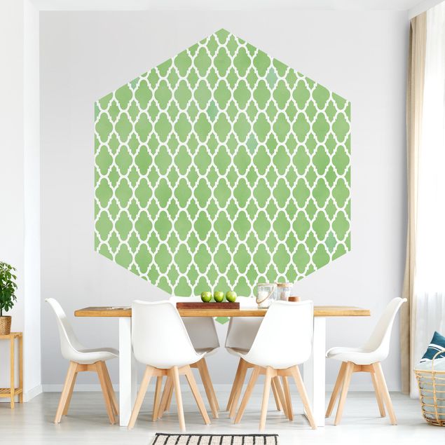 papel de parede para quarto de casal moderno Moroccan Honeycomb Pattern