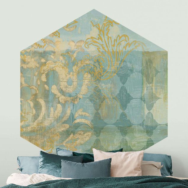decoraçoes cozinha Moroccan Collage In Gold And Turquoise