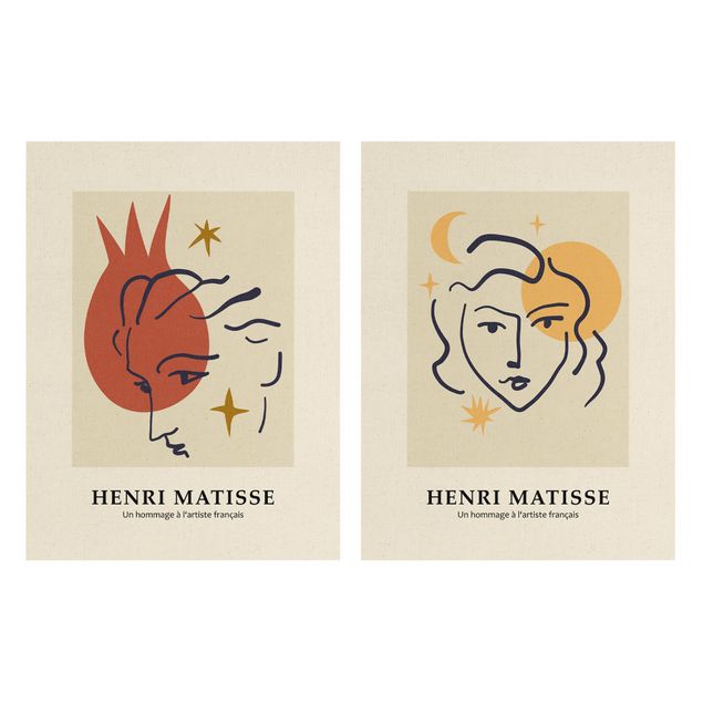 quadros para parede Matisse Homage - Faces