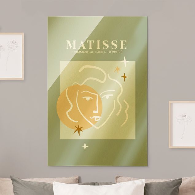 Quadros abstratos Matisse Interpretation - Face And Stars