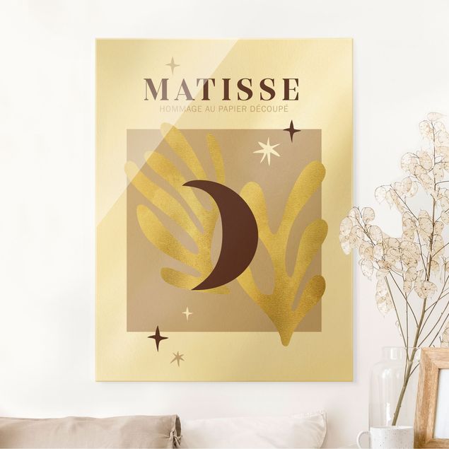 Quadros em vidro abstratos Matisse Interpretation - Moon And Stars
