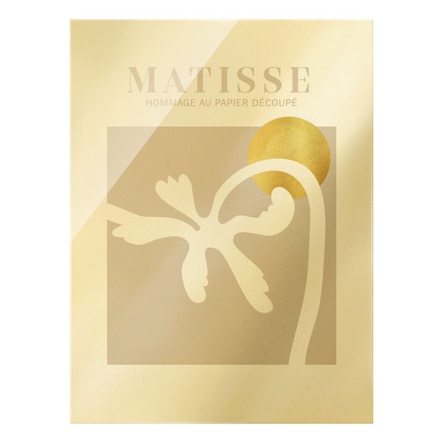 quadro em vidro Matisse Interpretation - Palm Tree And Sun
