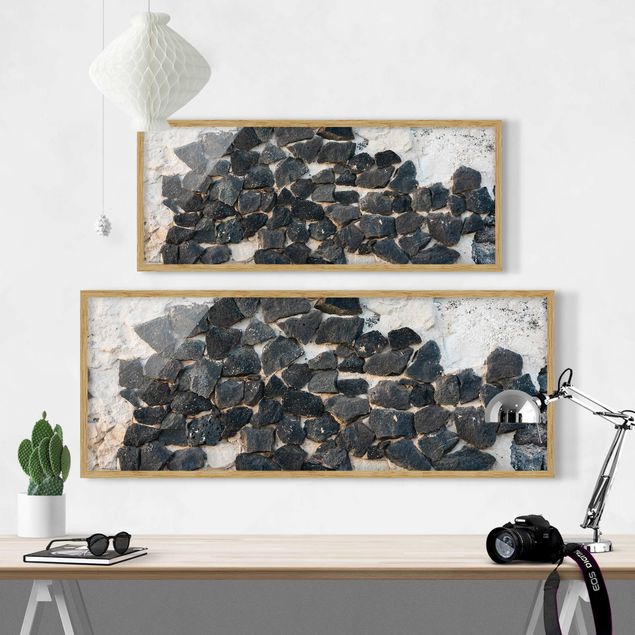 quadros para parede Wall With Black Stones