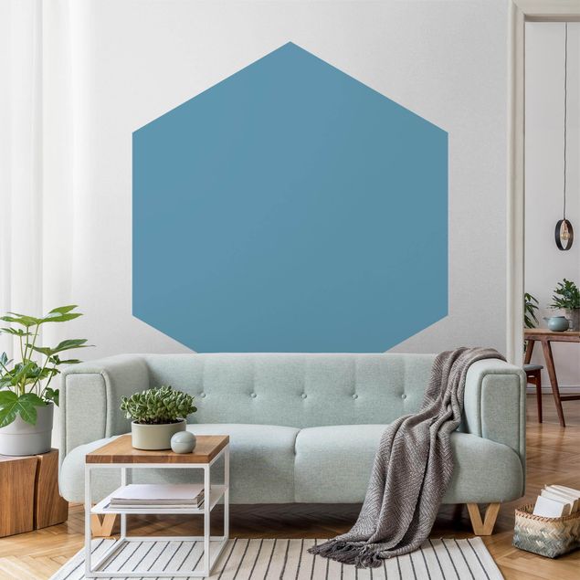 Papel de parede hexagonal Sea ​​Blue