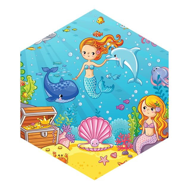 mural para parede Mermaid Underwater World