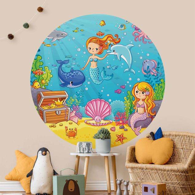 decoração para quartos infantis Mermaid Underwater World