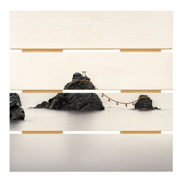 Quadros em madeira Meoto Iwa -  The Married Couple Rocks