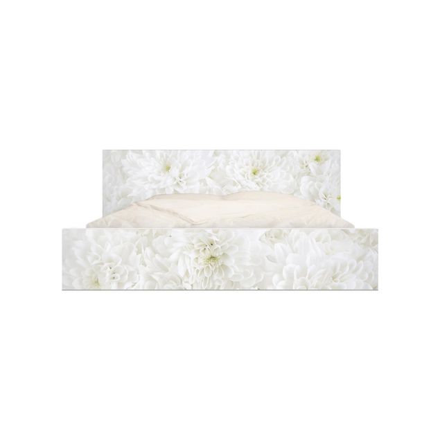 vinil autocolante para móveis Dahlias Sea Of Flowers White
