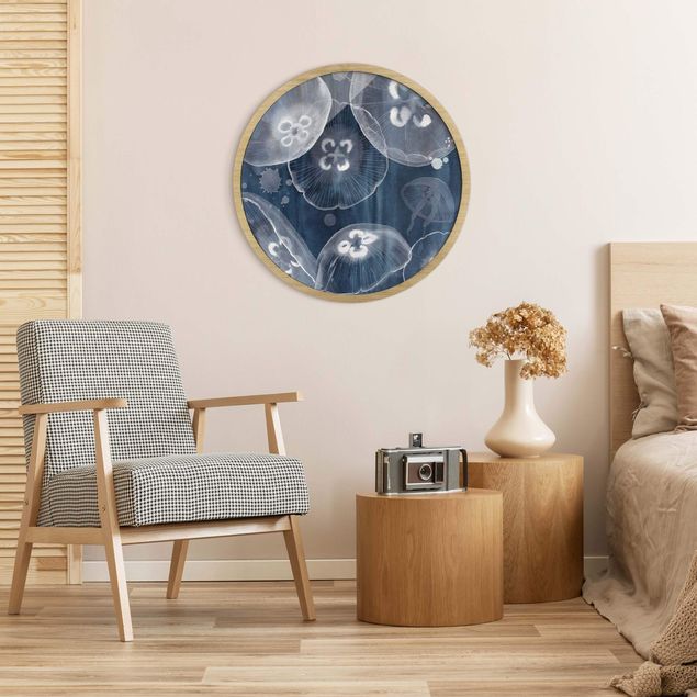 quadros modernos para quarto de casal Moon Jellyfish II