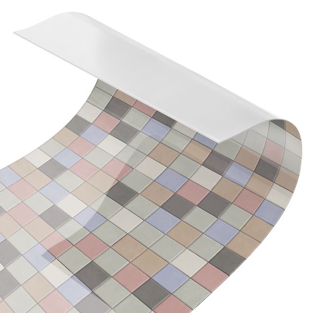 Películas autocolantes Mosaic Tiles - Coloured Shabby