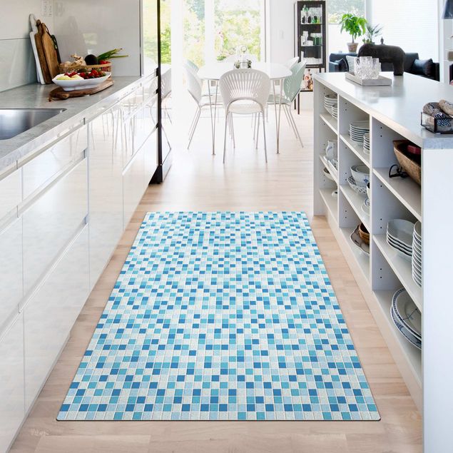 Tapete azul Mosaic Tiles Ocean Sound