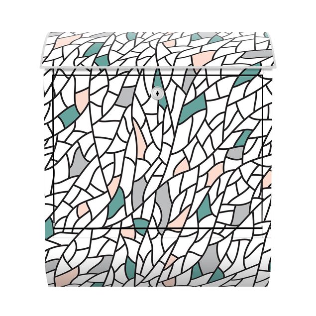 Caixas de correio Mosaic Lines Pattern Pastel
