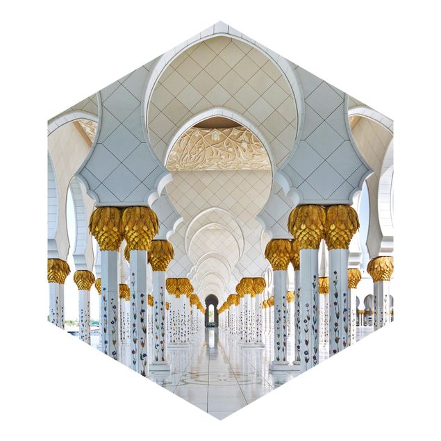 papel parede branco Mosque In Abu Dhabi