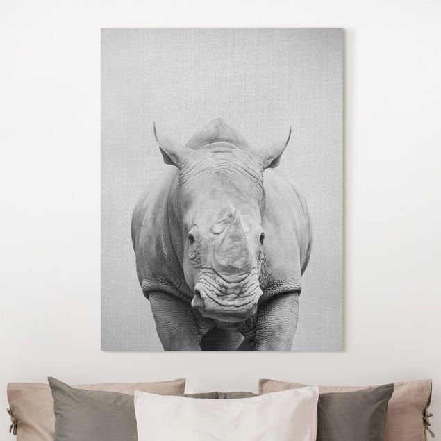 Decoração para quarto infantil Rhinoceros Nora Black And White