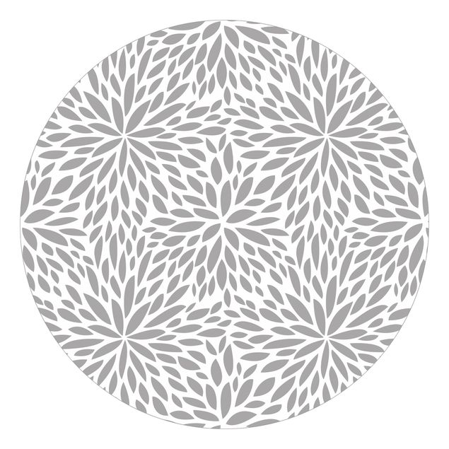 papel parede de flor Natural Pattern Flowers In Grey