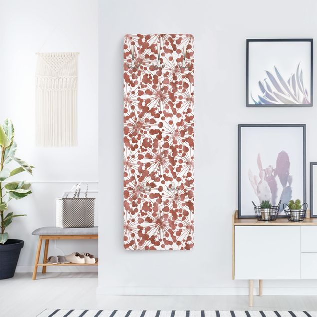 cabideiro de parede Natural Pattern Dandelion With Dots Copper