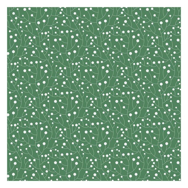 murais de parede Natural Pattern Growth With Dots On Green