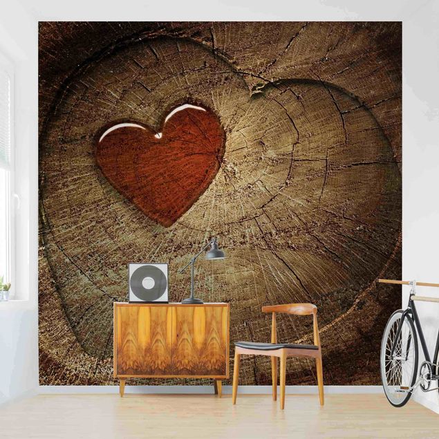 papel de parede imitando madeira Natural Love