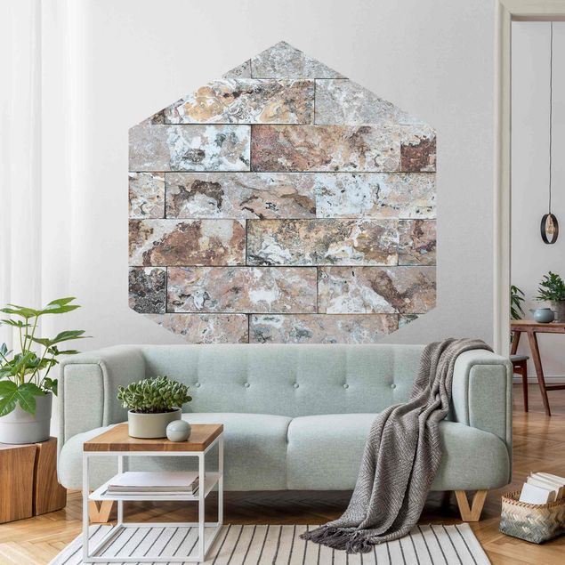 Papel de parede 3D Natural Marble Stone Wall