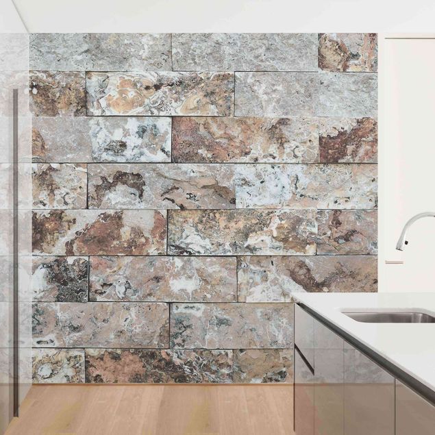 papel de parede imitando pedra Natural Marble Stone Wall