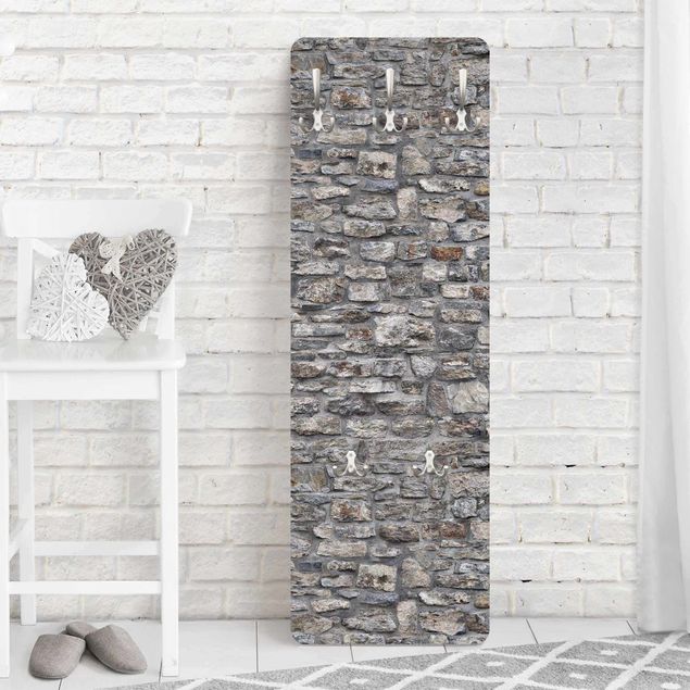 Cabides de parede estilo rústico Natural Stone Wallpaper Old Stone Wall