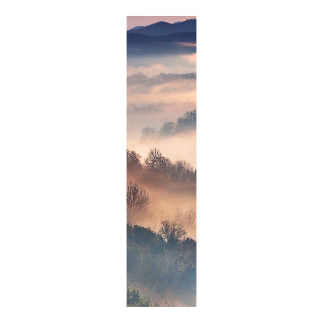 Painéis japoneses paisagens Fog At Sunset