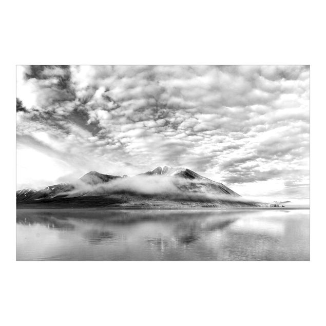 Mural de parede Foggy Moutains Black And White