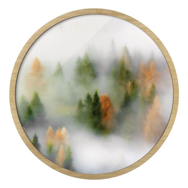 quadro da natureza Foggy Forest In The Fall