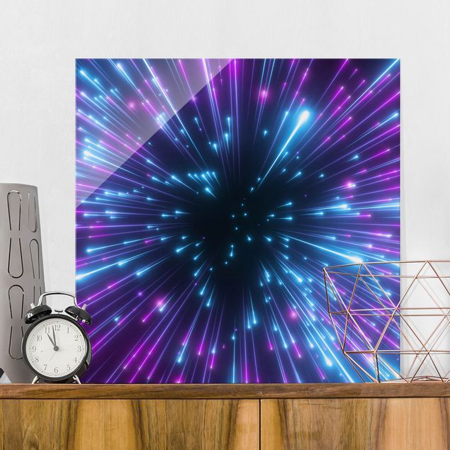 quadros 3d efeito tridimensional Neon Fireworks