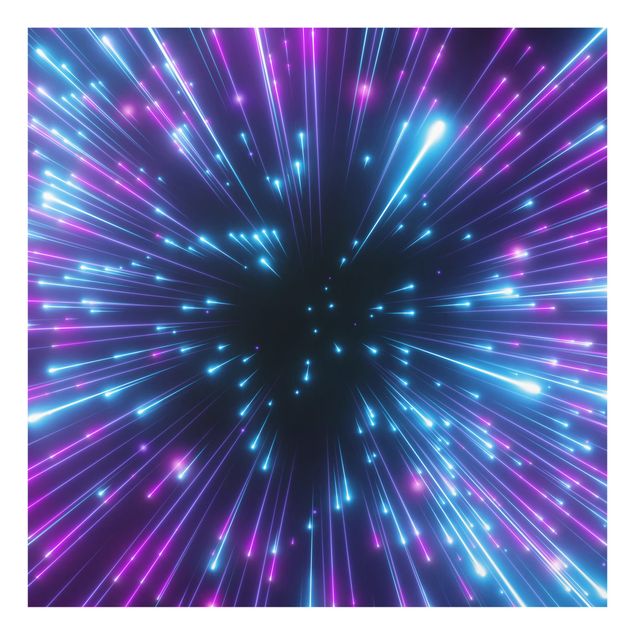 quadro de vidro Neon Fireworks