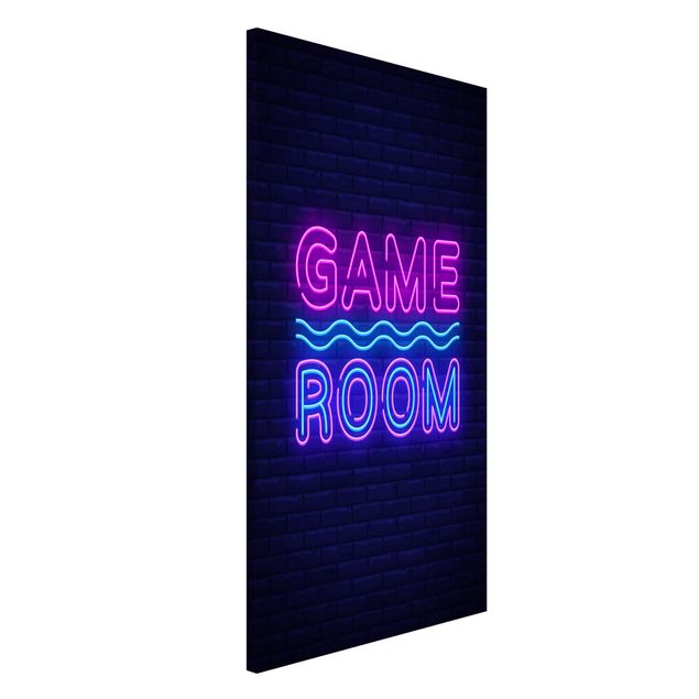 Quadros magnéticos frases Neon Text Game Room