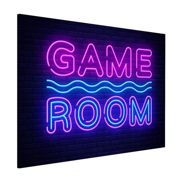 Quadros magnéticos frases Neon Text Game Room