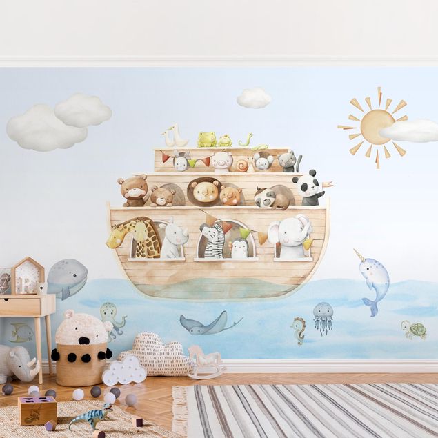 Decoração para quarto infantil Cute baby animals on the ark