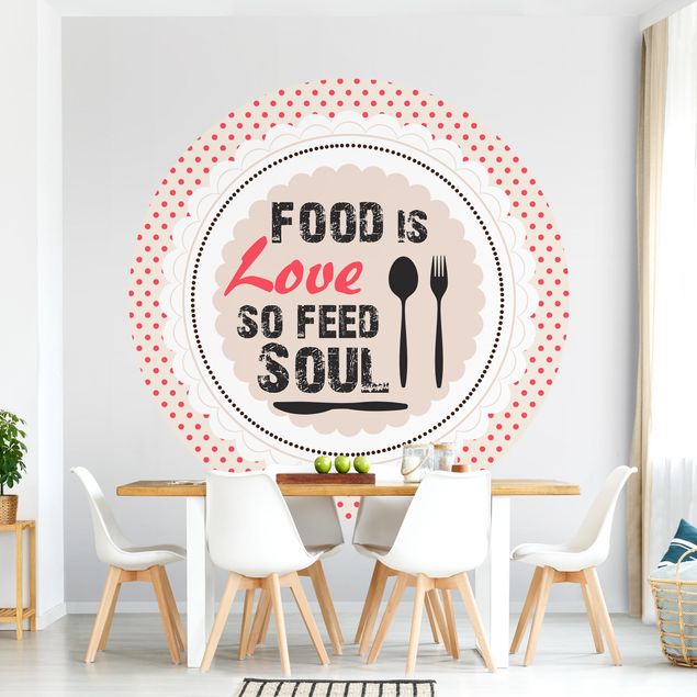 Papel de parede pontos No.KA27 Food Is Love
