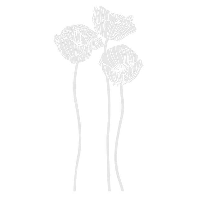 Autocolantes para vidros flores No.UL87 poppies group