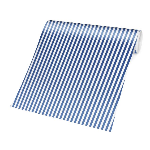 Papel de parede padrões No.YK44 Strips Blue White