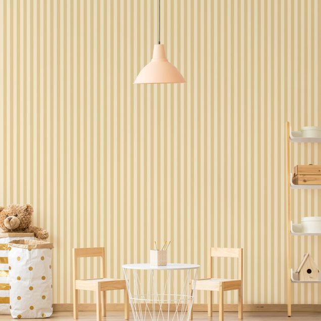 decoração quarto bebé No.YK46 Stripes Yellow Beige