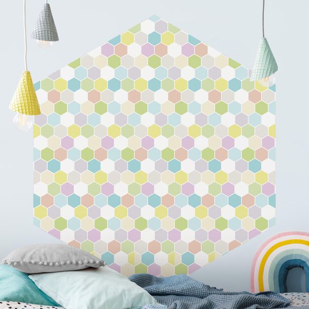 decoração para quartos infantis No.YK52 Hexagon Pastel