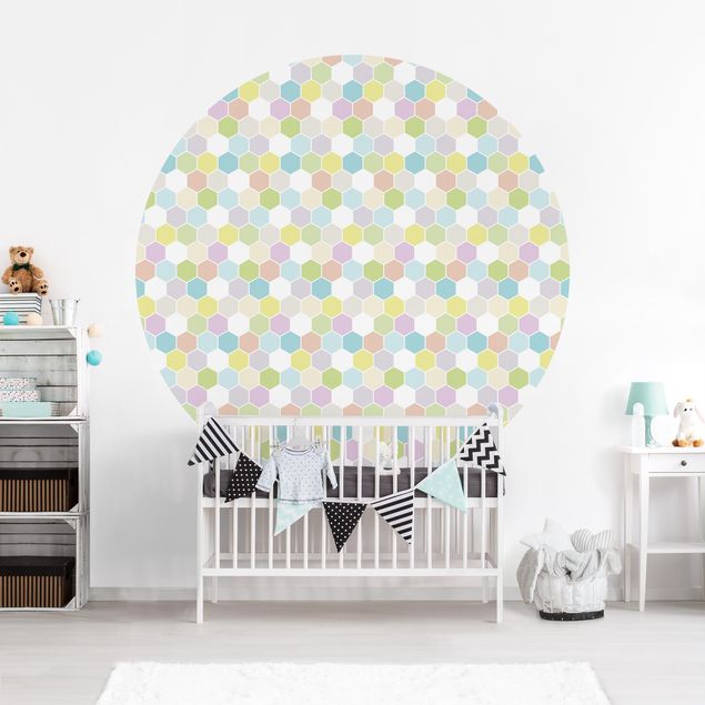 decoração quarto bebé No.YK52 Hexagon Pastel