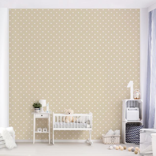 decoração para quartos infantis No.YK56 White Dots On Off-White
