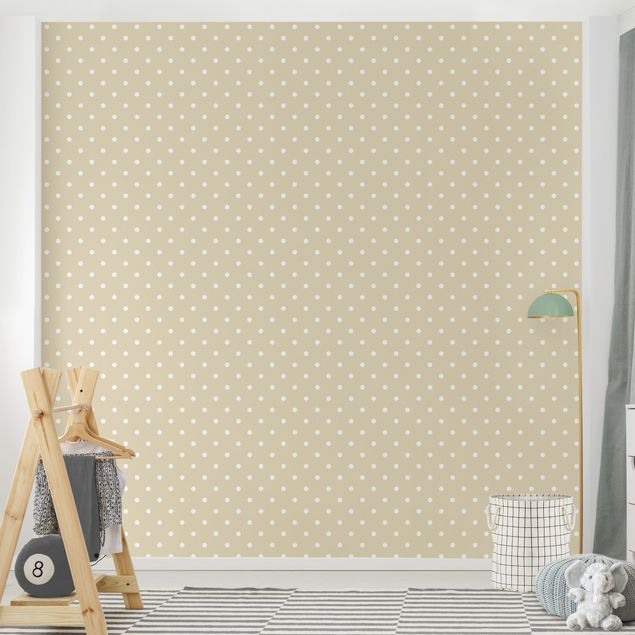 Papel de parede padrões No.YK56 White Dots On Off-White
