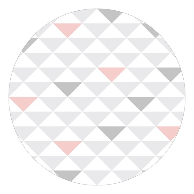 papel de parede moderno para sala No.YK65 Triangles Grey White Pink