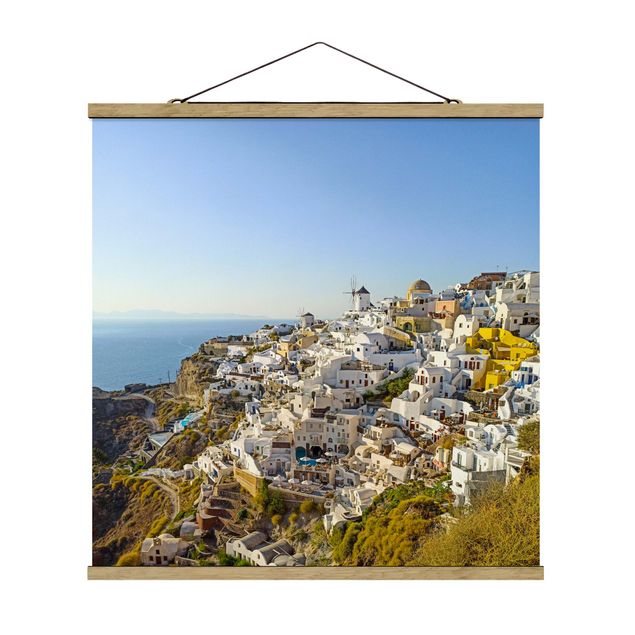 quadros modernos para quarto de casal Oia On Santorini