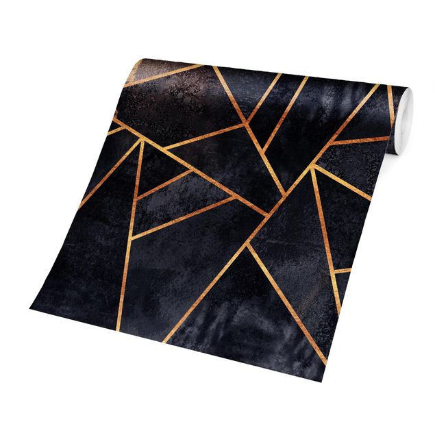 papel parede preto Onyx With Gold