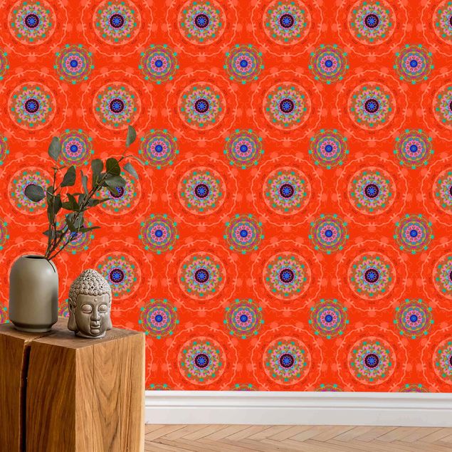 decoraçoes cozinha Orange Mandala Pattern - Roll