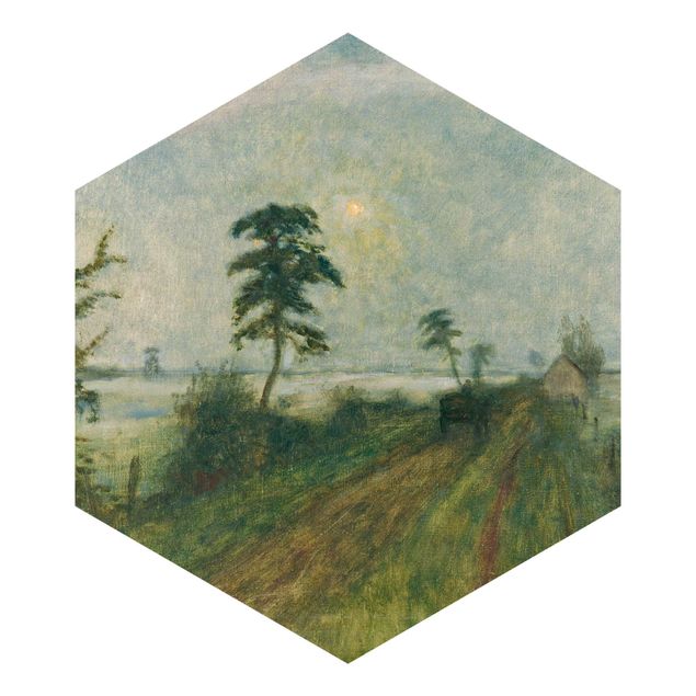Papel de parede hexagonal Otto Modersohn - Evening Mood In The Moor