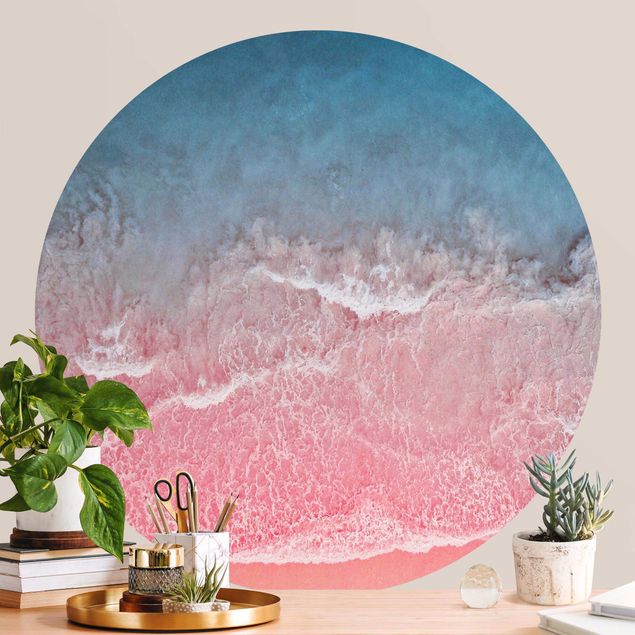 papel de parede moderno para sala Ocean In Pink