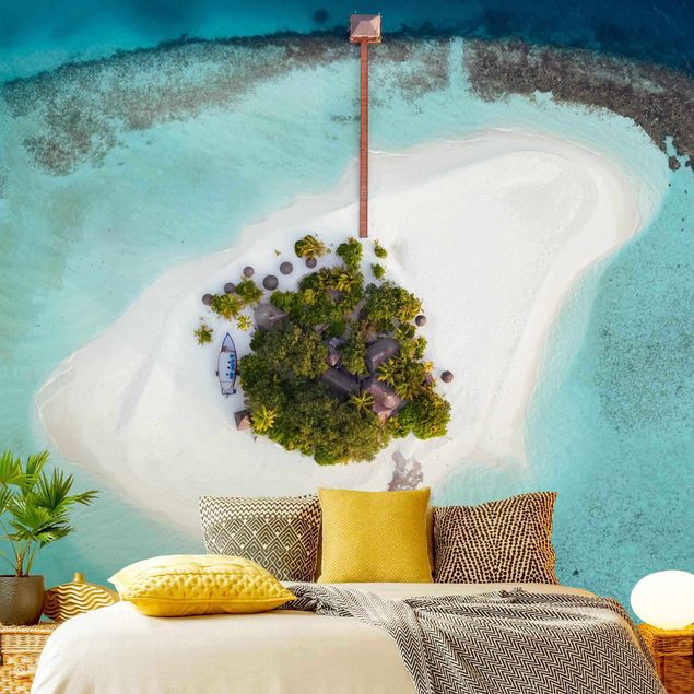 Papel de parede praia Ocean Paradise Maldives