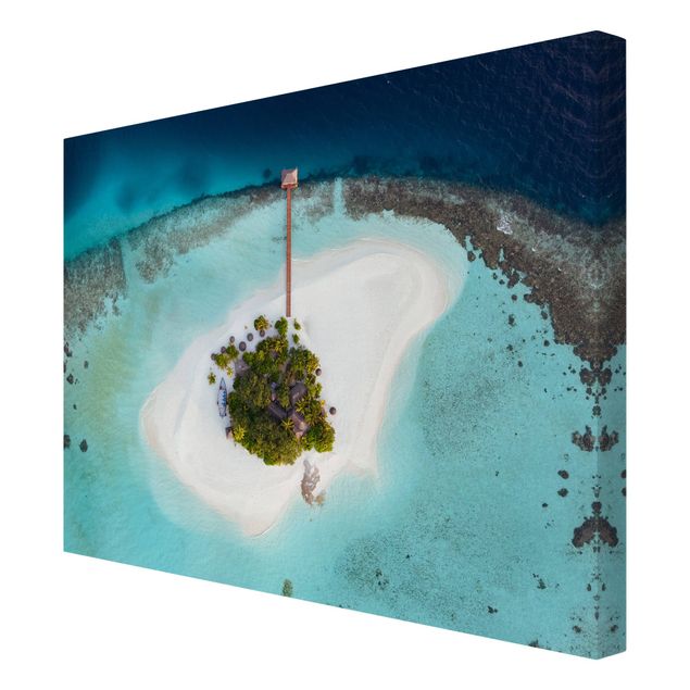 Telas decorativas paisagens Ocean Paradise Maldives